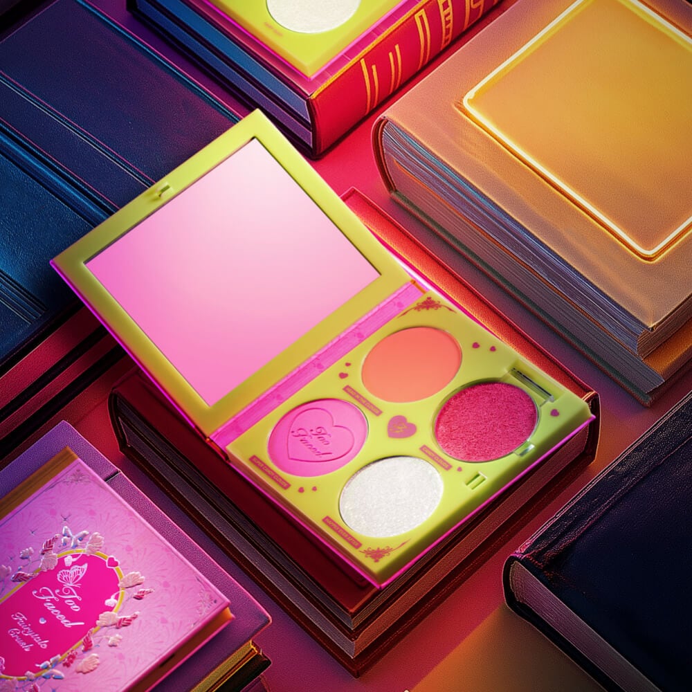 model and eye shadow palette